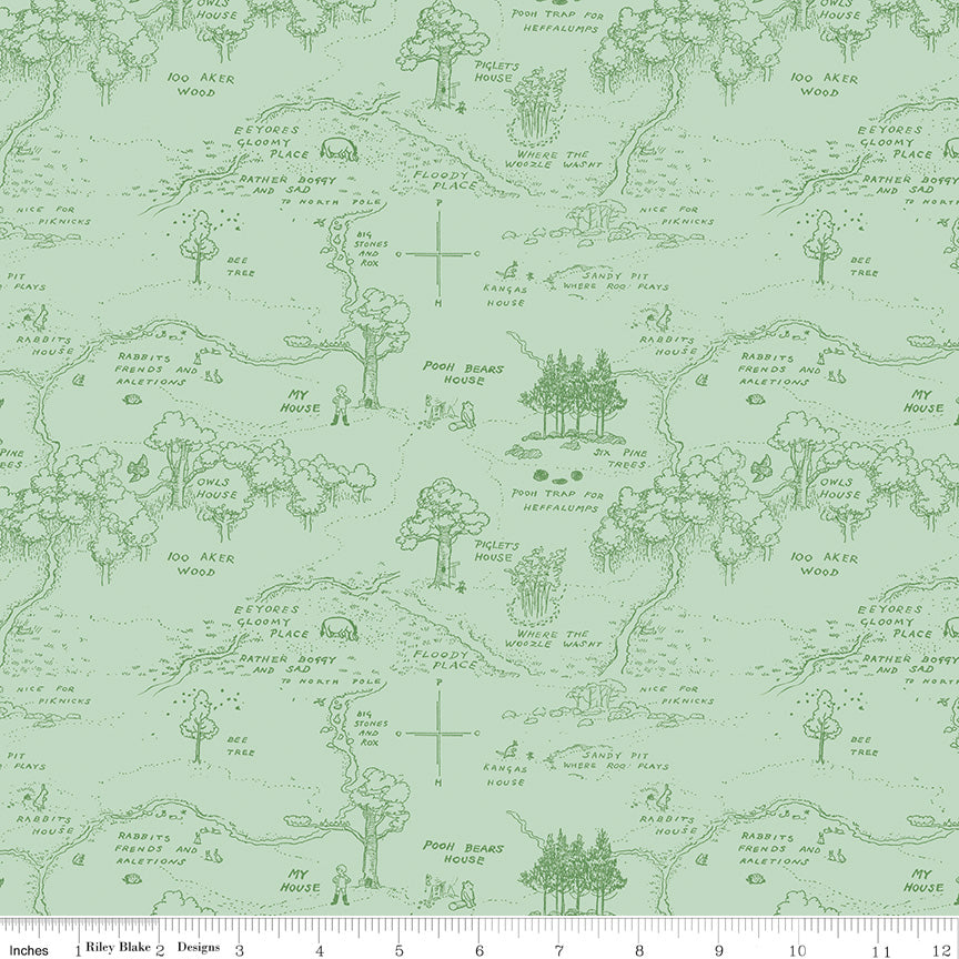 Winnie the Pooh Map Green