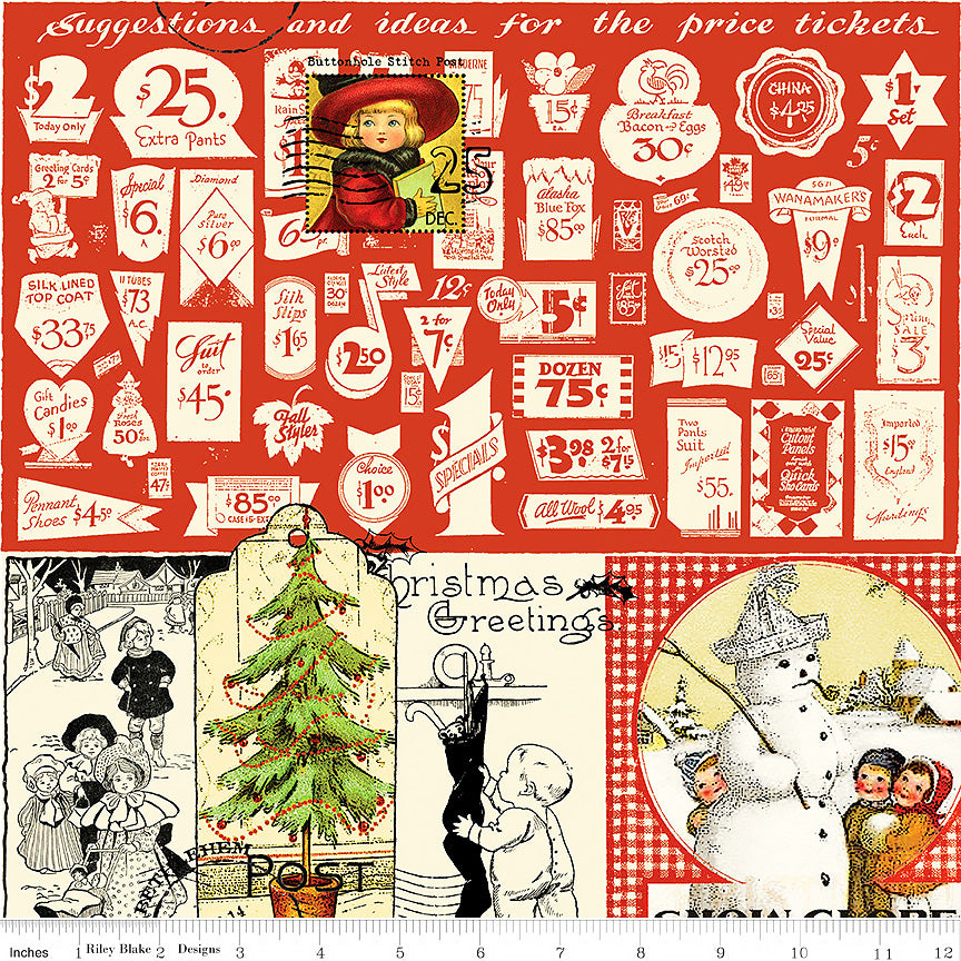 Classic Christmas Collage Parchment