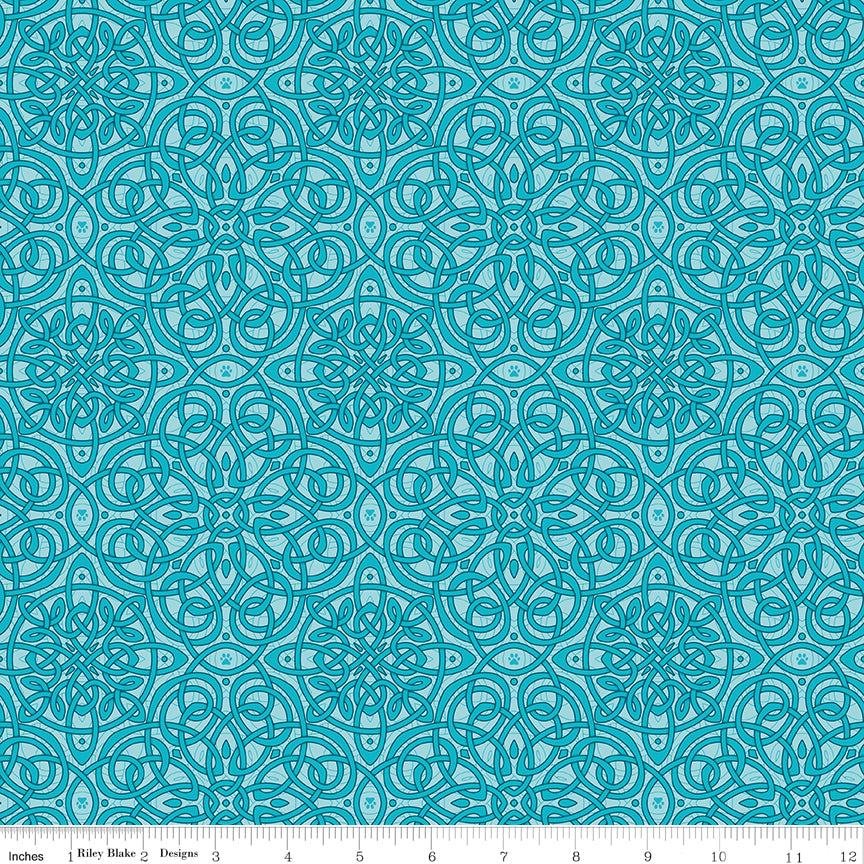 Celtic Cats Celtic Knots Aqua