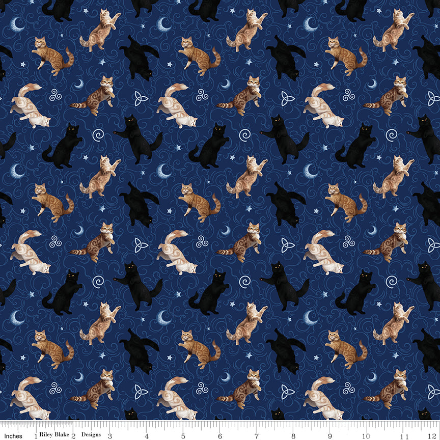 Celtic Cats Kitties Navy
