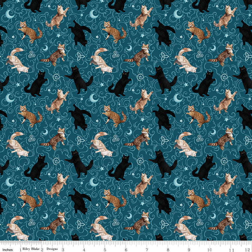 Celtic Cats Kitties Teal