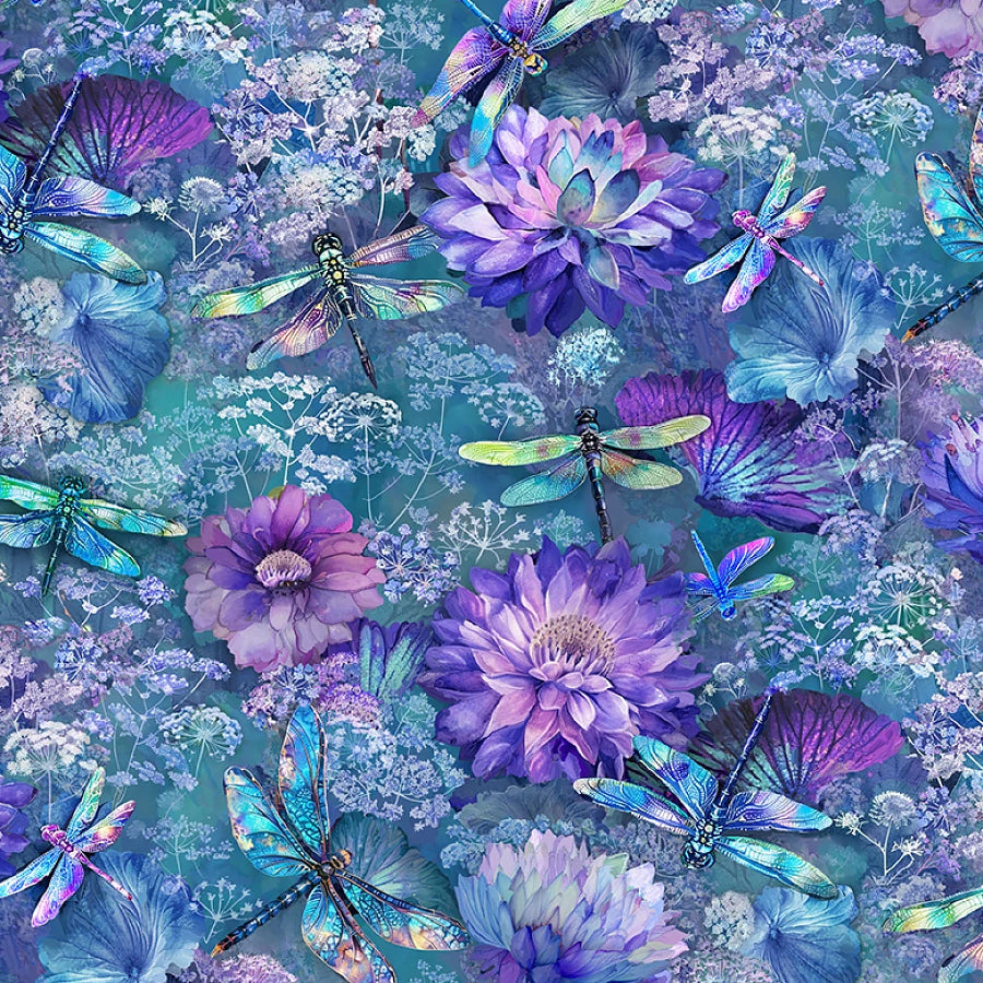 Dragonfly Mist Dragonflies & Florals Multi