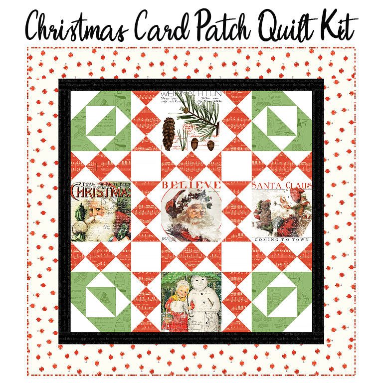 Christmas Card Patch Quilt Kit with Classic Christmas from Riley Blake