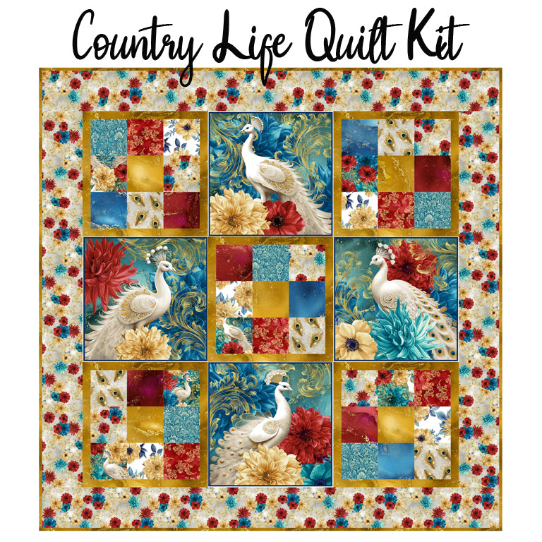 Country Life Quilt Kit with Alabaster Wings from Blank