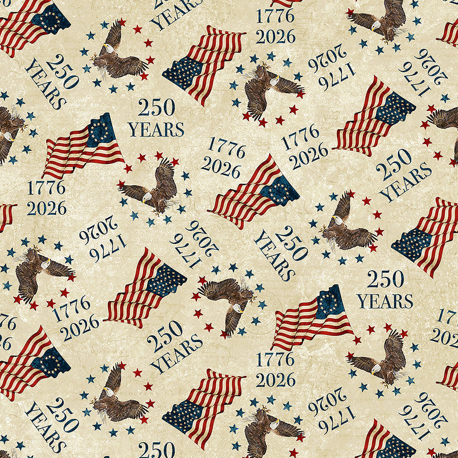 Stonehenge America 250 Years Toss Beige Multi
