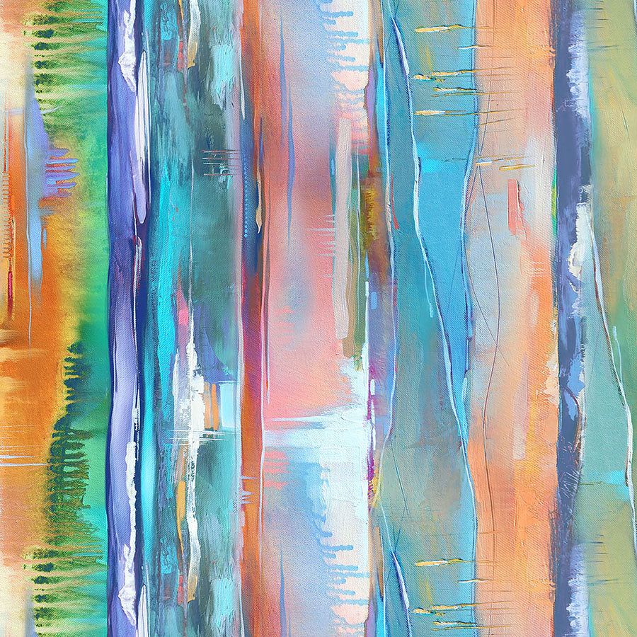 Lotus Stripe Blue Multi