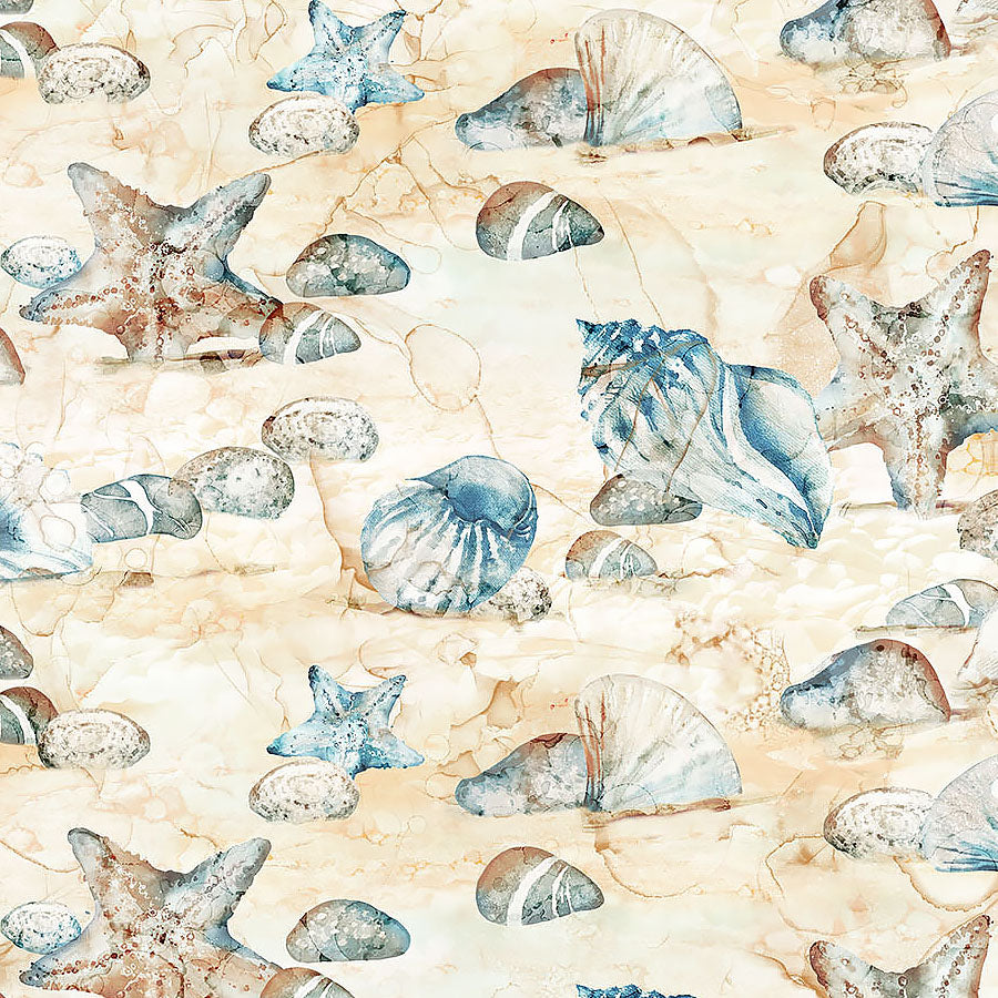 The Great Outdoors Coastal Scene Blue Multi