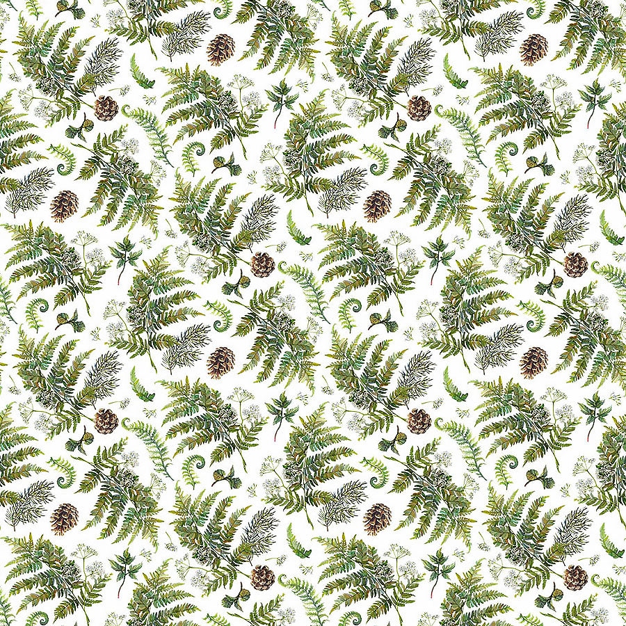 Lakeside Retreat Ferns White Multi