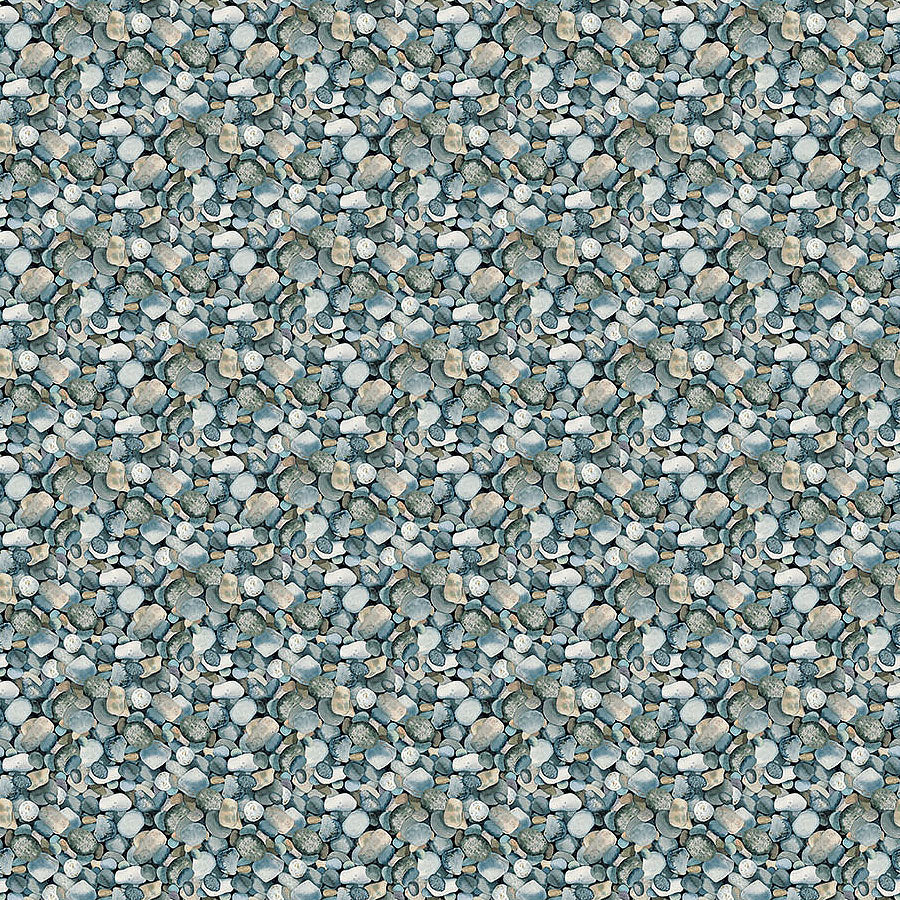 Lakeside Retreat River Rocks Green Multi