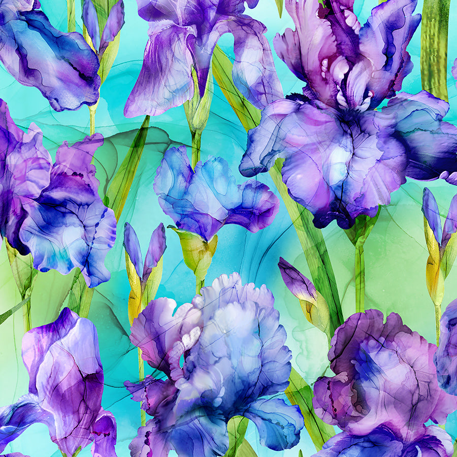 Infatuation Iris Feature Turquoise Multi