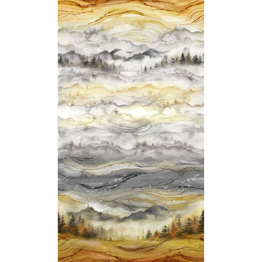 Misty Morning 24" Ombre Panel Gray Multi