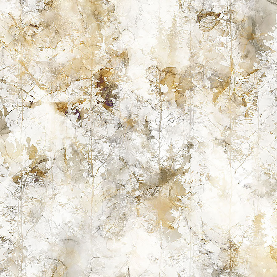 Misty Morning Trees White Multi