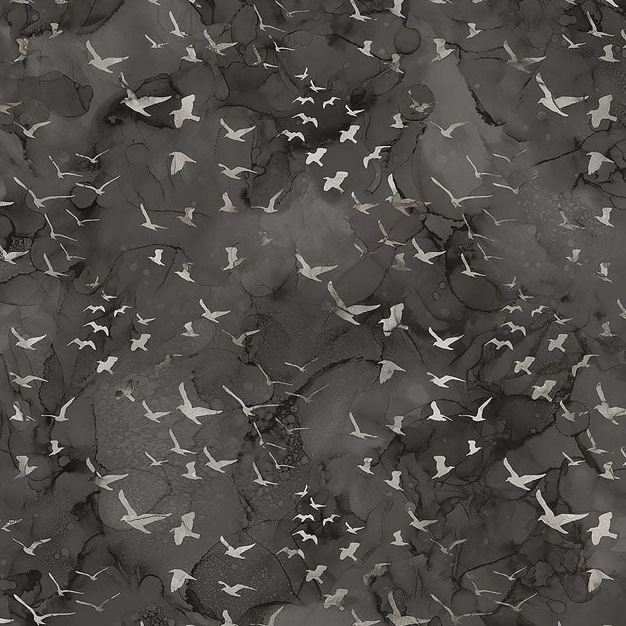 Misty Morning Birds Black