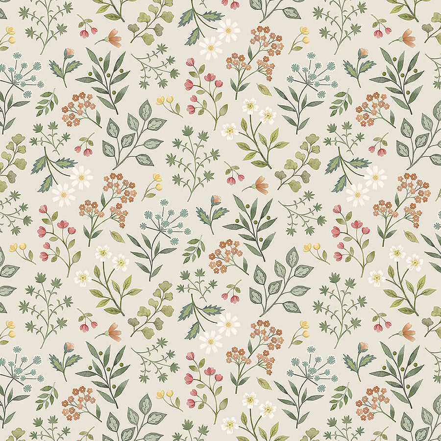 Woodland Heart Floral Beige Multi