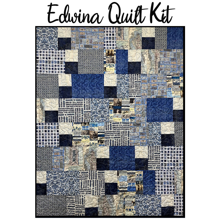 Edwina Quilt Kit with Eclectic Elements Palette - Indigo from Free Spirit
