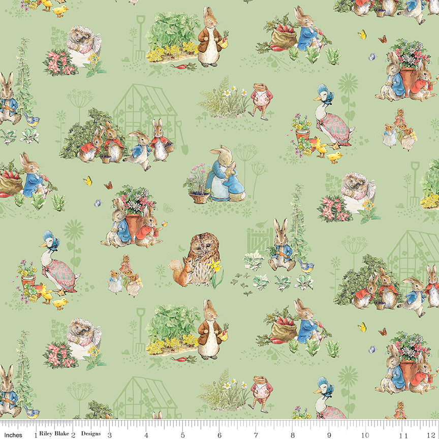 Designer Flannel Peter Rabbit & Friends Characters Fern
