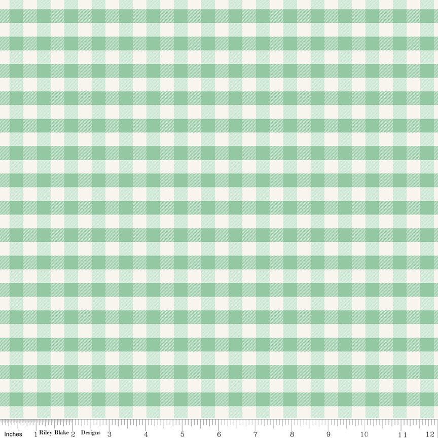 Designer Flannel On the Farm Plaid Mint