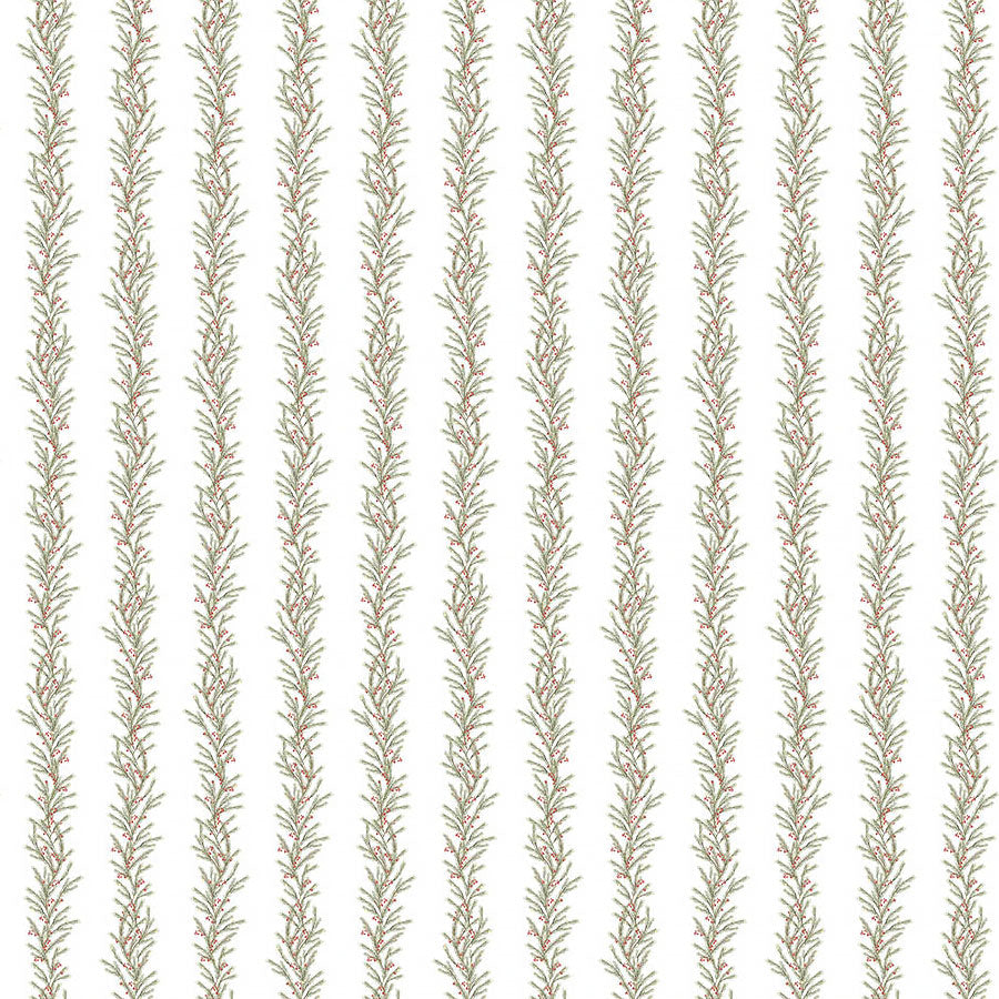 The Christmas Mouse Flannel Stripes White/Green