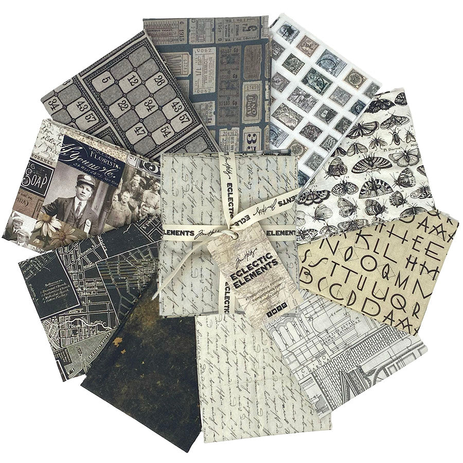 Eclectic Elements Palette - Charcoal Fat Quarter Bundle