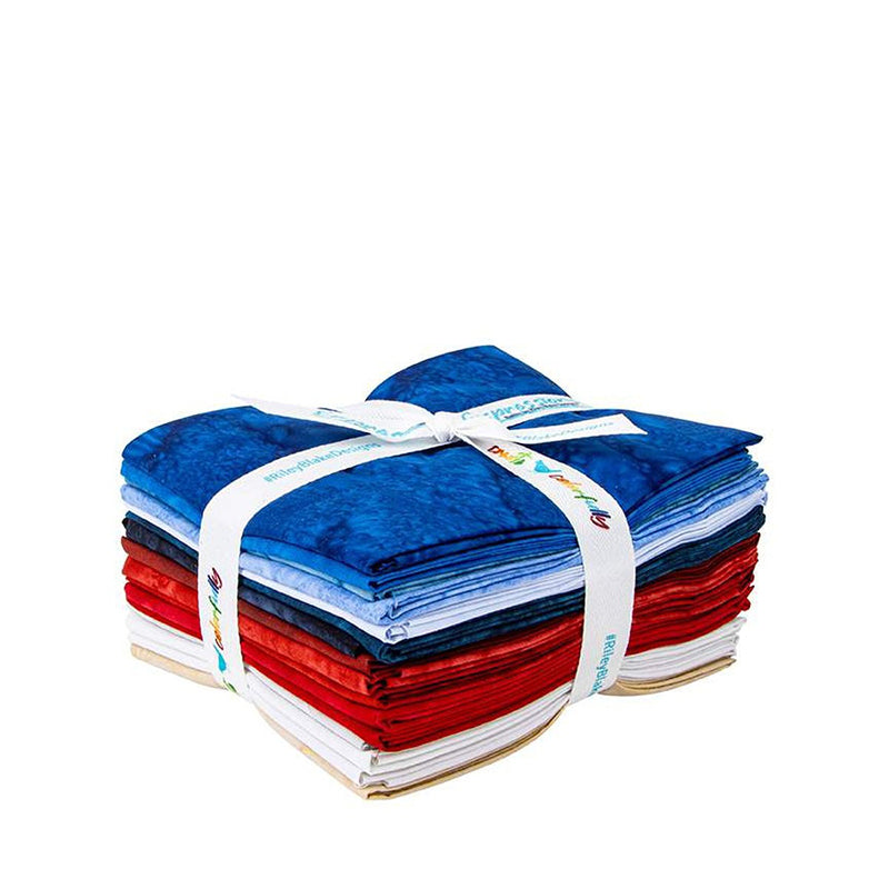 Expressions Batiks Hand-Dyes Freedom Flair Fat Quarter Bundle from Riley Blake