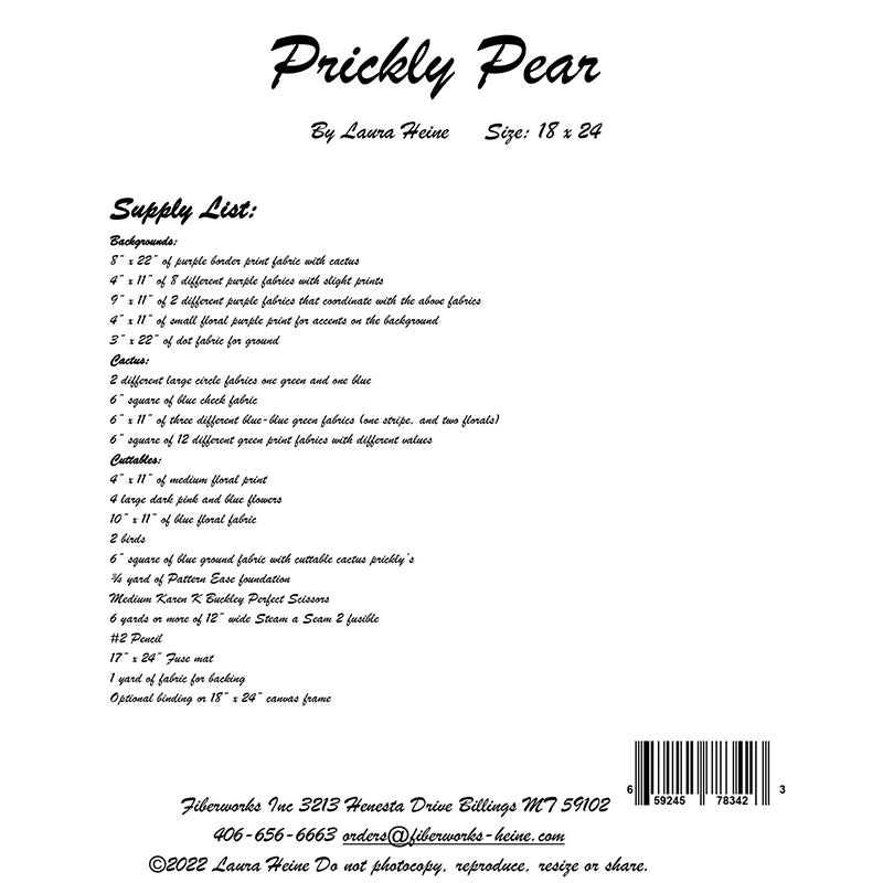 Prickly Pear Quilt Pattern from Fiberworks Inc