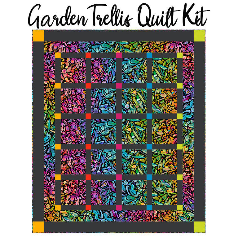 Garden Trellis Quilt Kit with Radiant from Moda