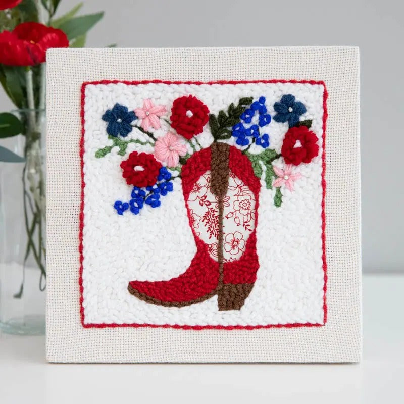 Americana Cowgirl Punch Needle Plus Kit by Kimberbell for Maywood Studio