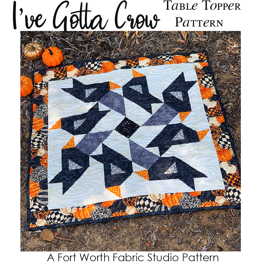 I've Gotta Crow Table Topper Pattern PDF Download
