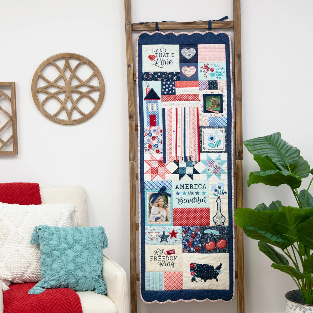 Star-Spangled Beauty Ladder Quilt Kit by Kimberbell for Maywood Studio