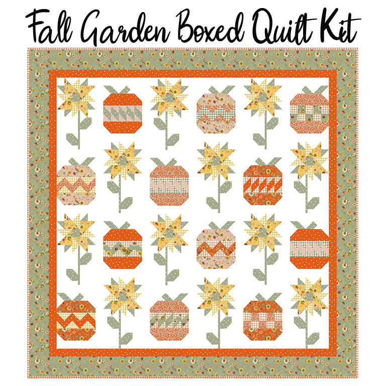 Fall Garden Boxed Quilt Kit with Sunflower Whispers from Riley Blake