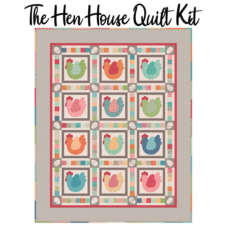 Lori Holt The Hen House Boxed Quilt Kit with Farmer's Daughter from Riley Blake