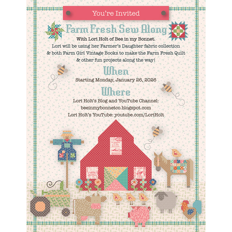 Lori Holt Farm Fresh Sew Along Boxed Quilt Kit with Farmer's Daughter from Riley Blake