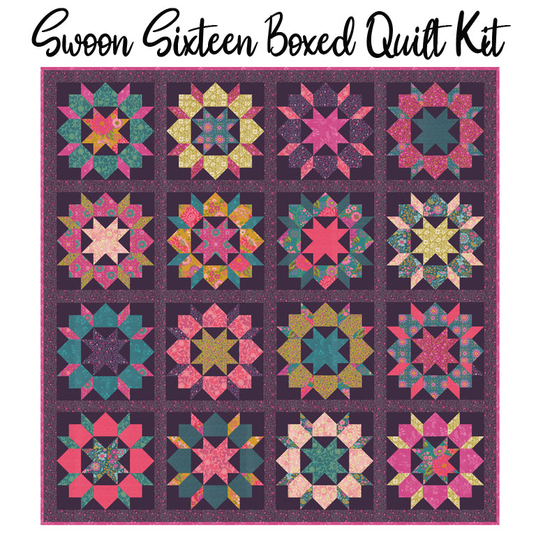 Swoon Sixteen Boxed Quilt Kit with Parlor from Moda