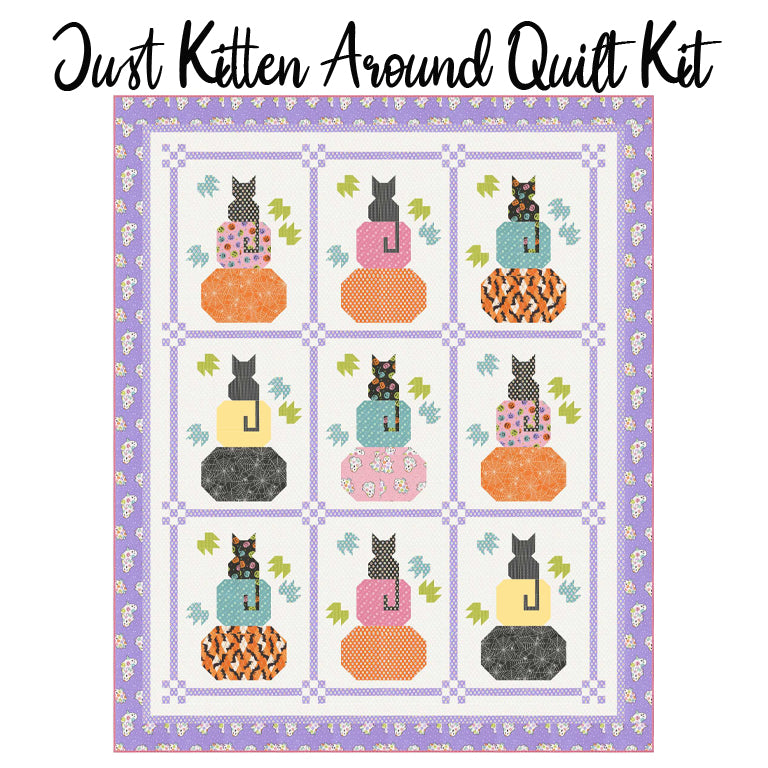 Just Kitten Around Quilt Kit with Fab-Boo-Lous from Moda