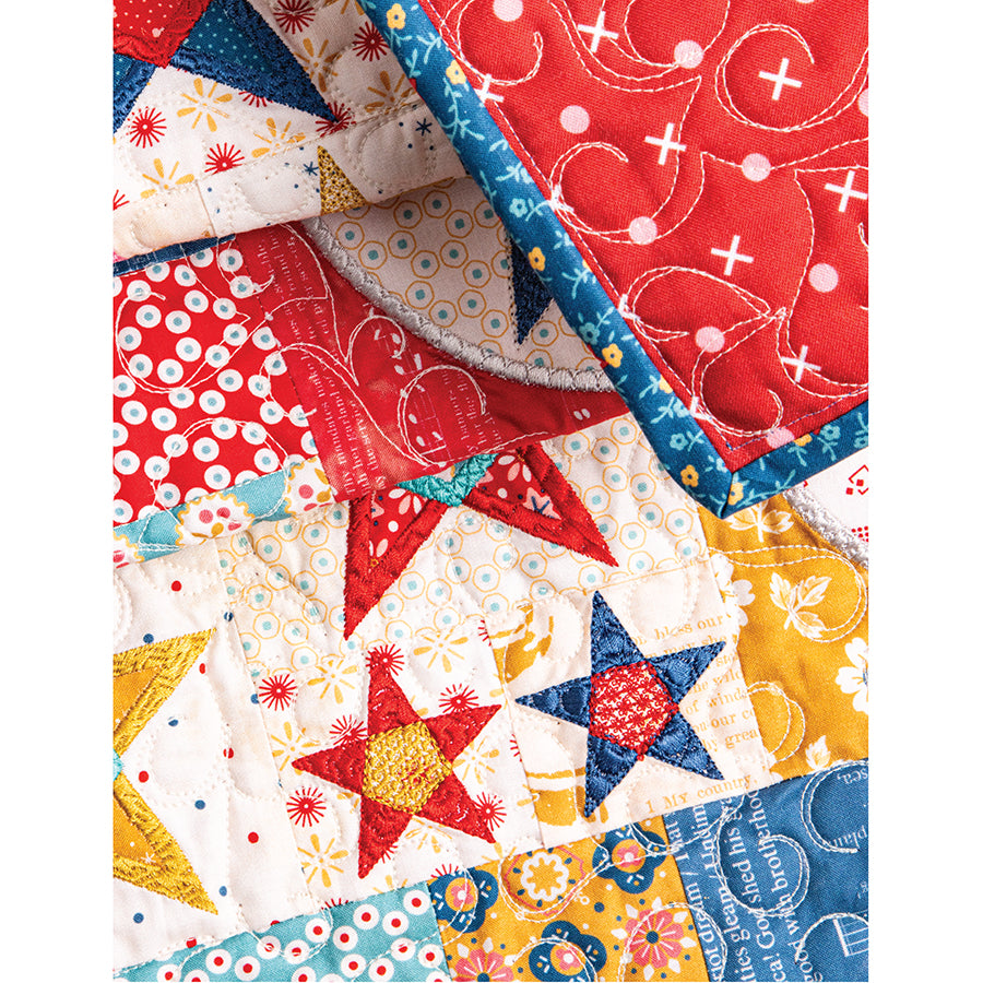 Machine Embroidery USB Americana Farmhouse Star Quilt by Lori Holt for Riley Blake
