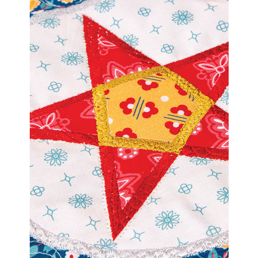 Machine Embroidery USB Americana Farmhouse Star Quilt by Lori Holt for Riley Blake