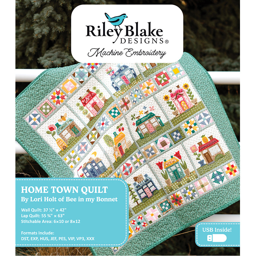 Machine Embroidery USB Home Town by Lori Holt for Riley Blake