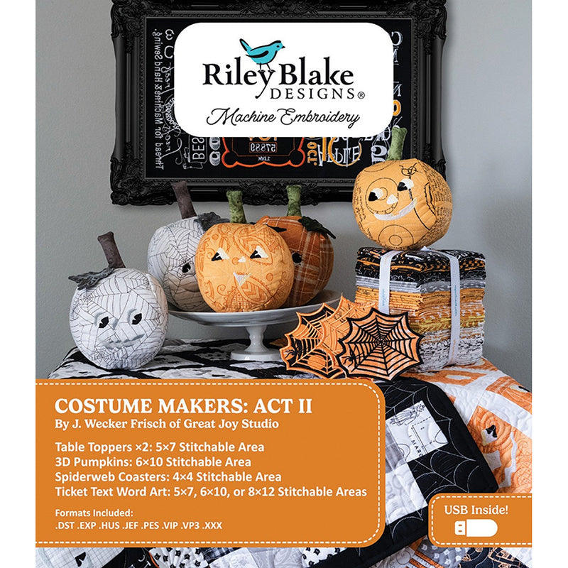 Machine Embroidery USB Costume Maker's: Act II by J. Wecker Frisch for Riley Blake