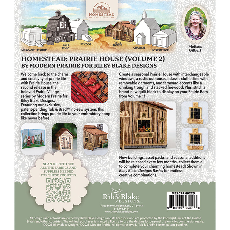 Machine Embroidery USB Homestead Prairie House by Modern Prairie for Riley Blake
