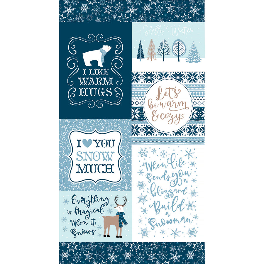 Winter Magic 24" Warm Hugs Panel Multi