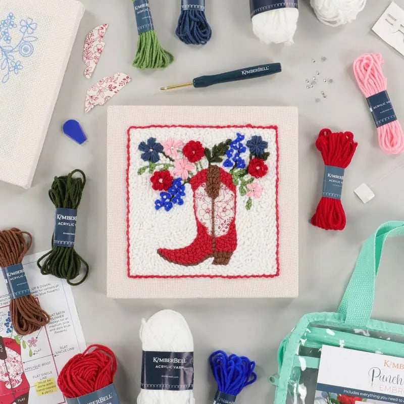 Americana Cowgirl Punch Needle Plus Kit by Kimberbell for Maywood Studio