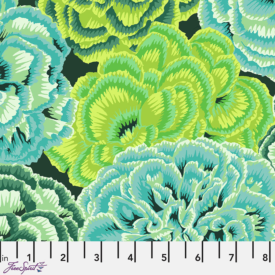 Kaffe Fassett Collective Picotee Carnations Green