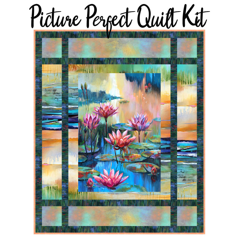 Picture Perfect Quilt Kit with Lotus from Northcott
