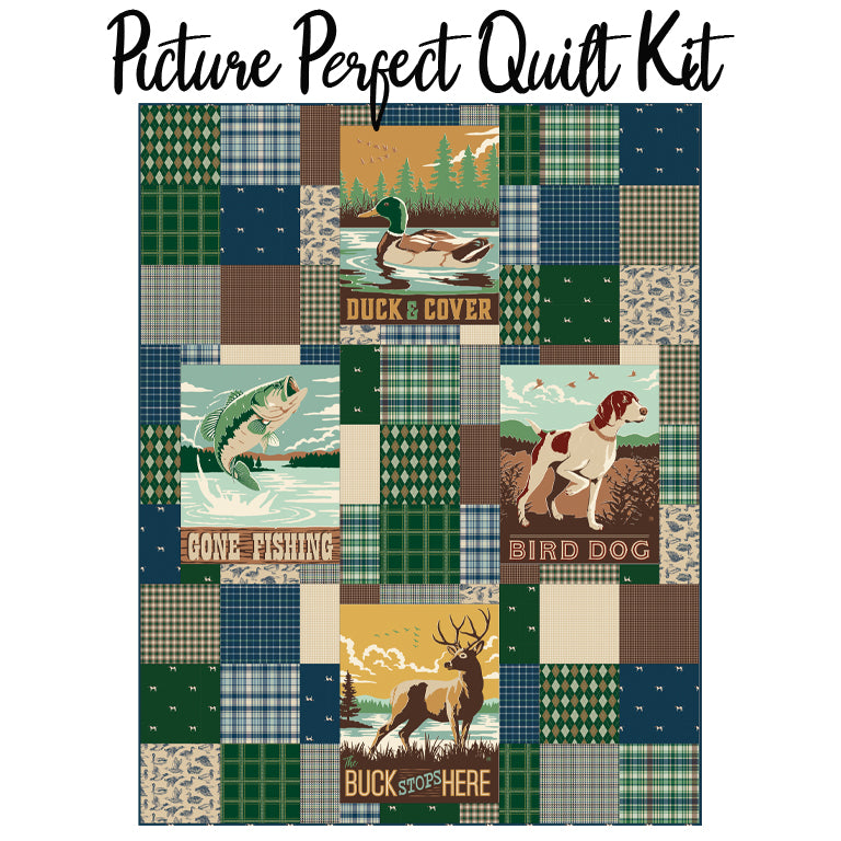 Picture Perfect Quilt Kit with Plaid-Venture Club from Riley Blake