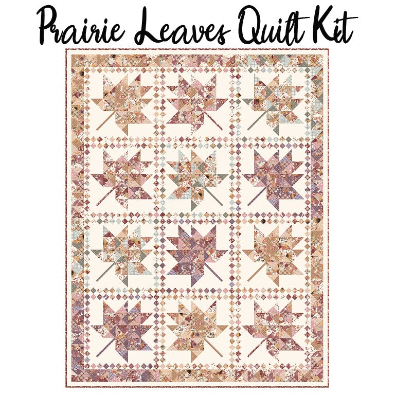 Prairie Leaves Quilt Kit with Evening on the Prairie from Riley Blake
