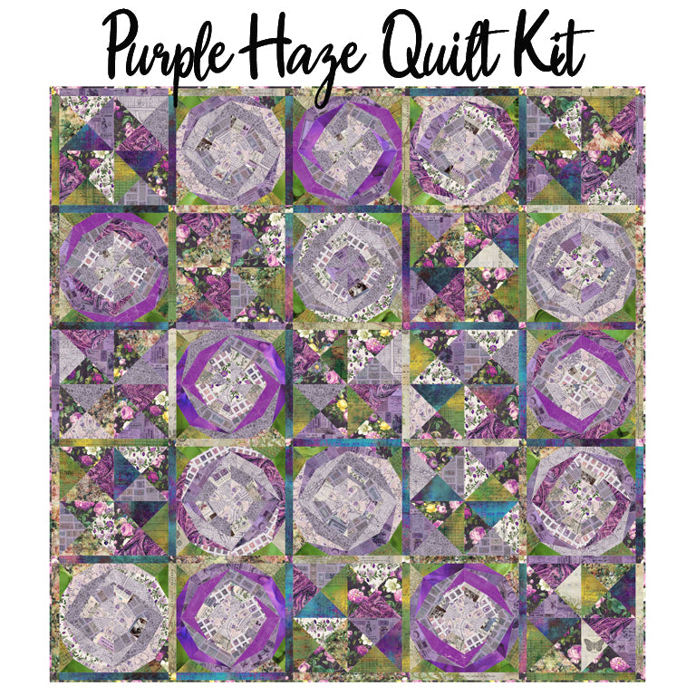 Purple Haze Quilt Kit with Eclectic Elements Palette - Purple from Free Spirit
