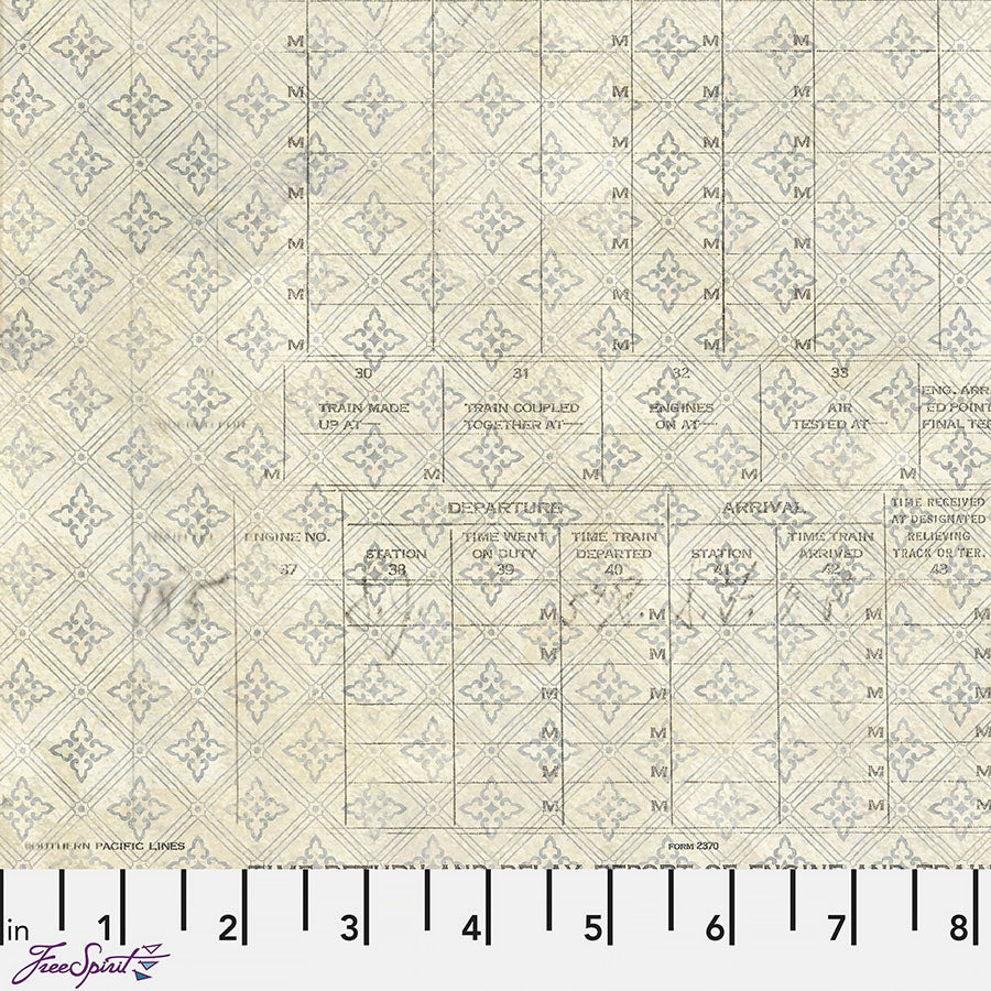 108" Wide Quilt Backing Eclectic Elements Time Return Neutral