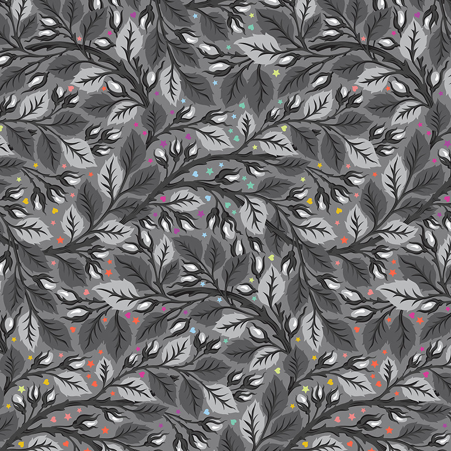 108" Wide Quilt Backing Graywork Nip in the Bud Shadow