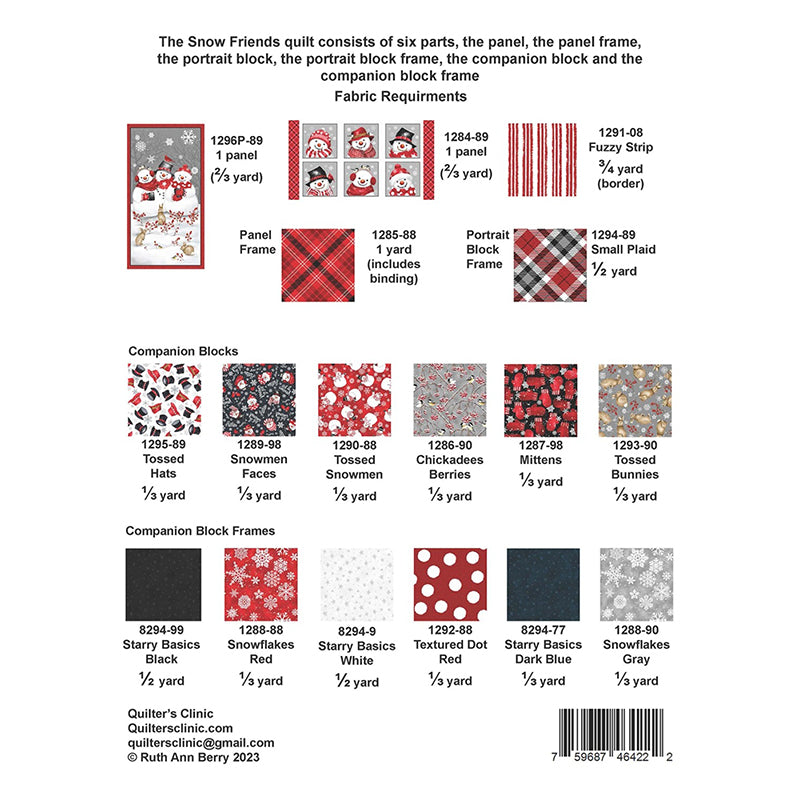 Snow Friends Quilt Pattern by Quilter's Clinic