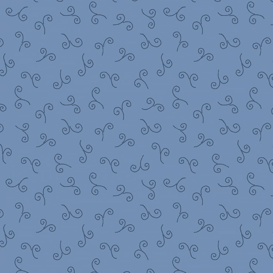 Snowman's Village Curl Blue